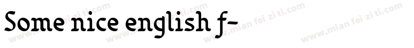 Some nice english f字体转换